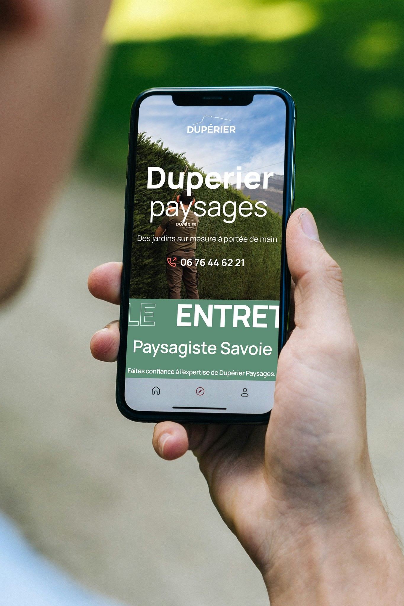 Site vitrine réalisé pour Duperier Paysage